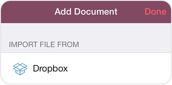 Import Dropbox